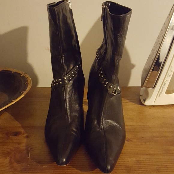 Kathy Van Zeeland Shoes - Spike stud heeled bootie REDUCED